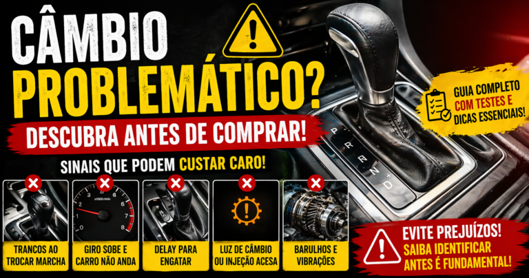 Como identificar câmbio problemático antes de comprar carro usado e evitar prejuízo