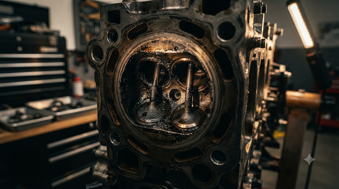 Válvulas de admissão carbonizadas em motor TSI Volkswagen