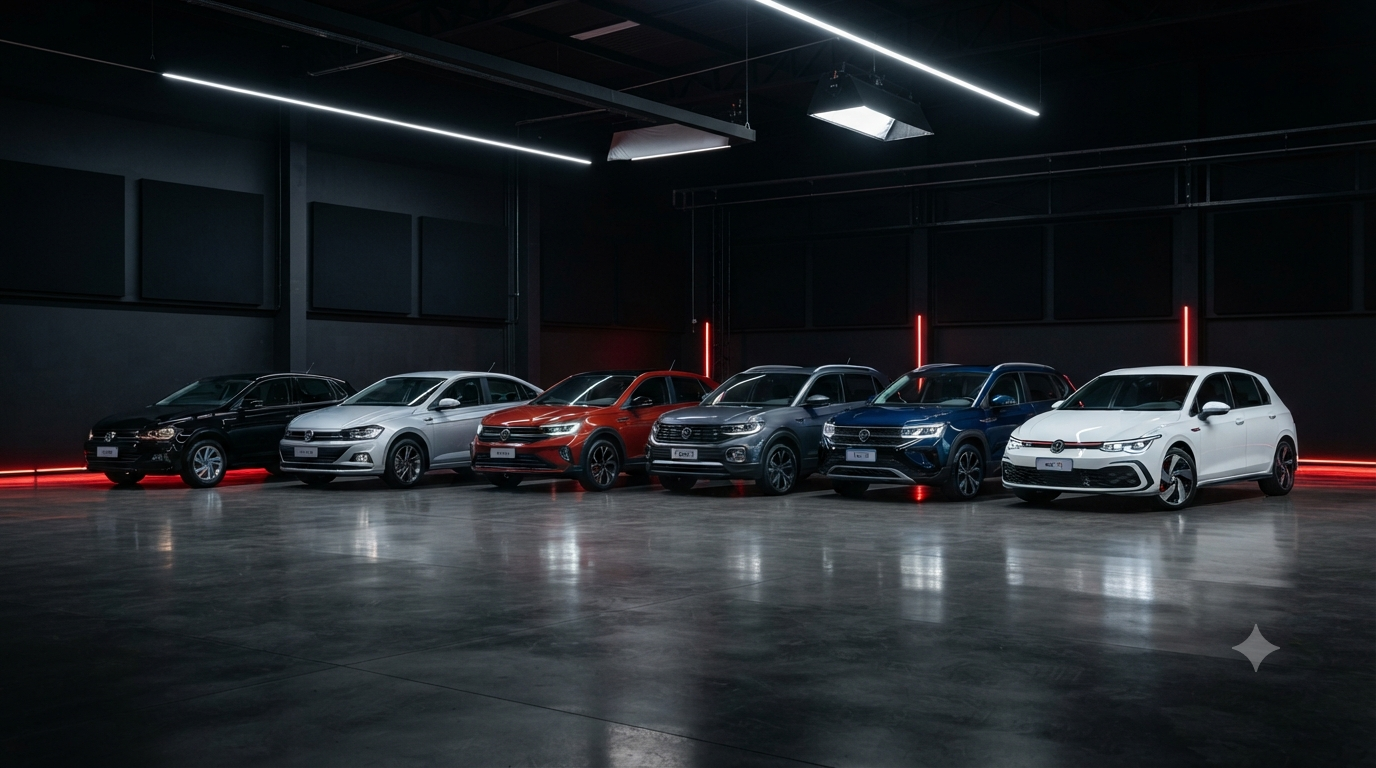 Linha de carros Volkswagen com motor TSI no Brasil