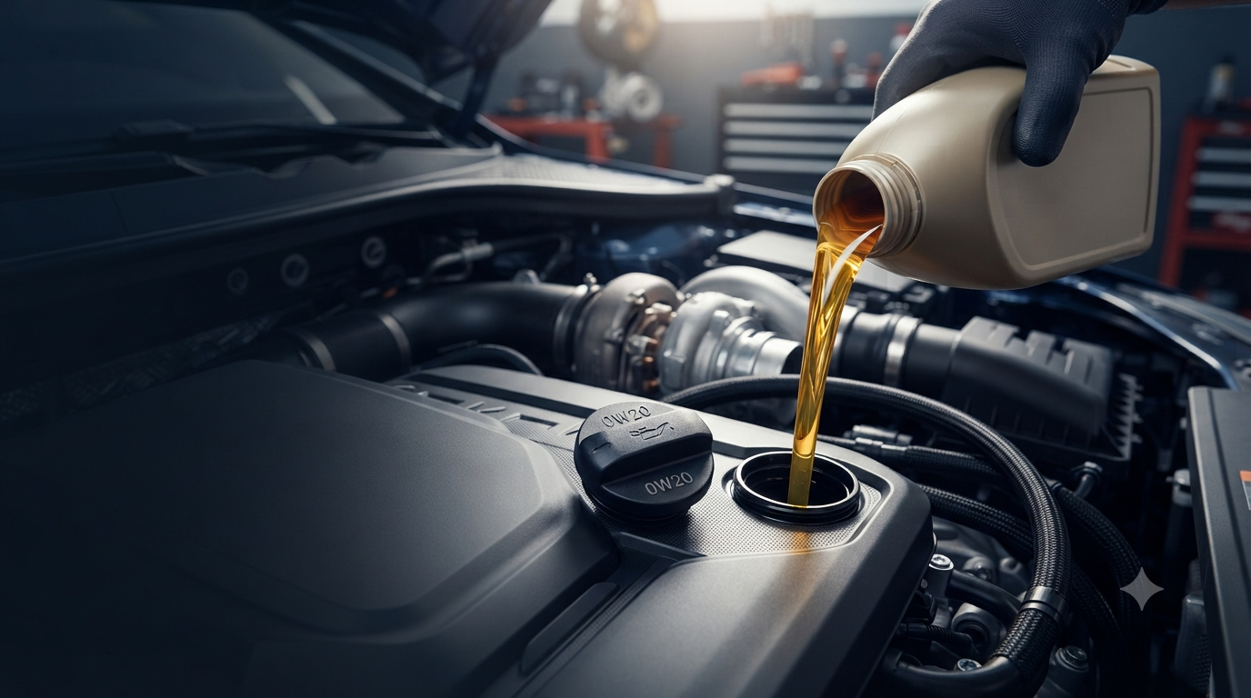 Frasco de óleo sintético com especificação VW 508.88 para motores TSI